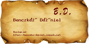 Benczkó Dániel névjegykártya